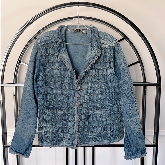 Vintage poetica shabby jacket  large - Picture 2 of 5